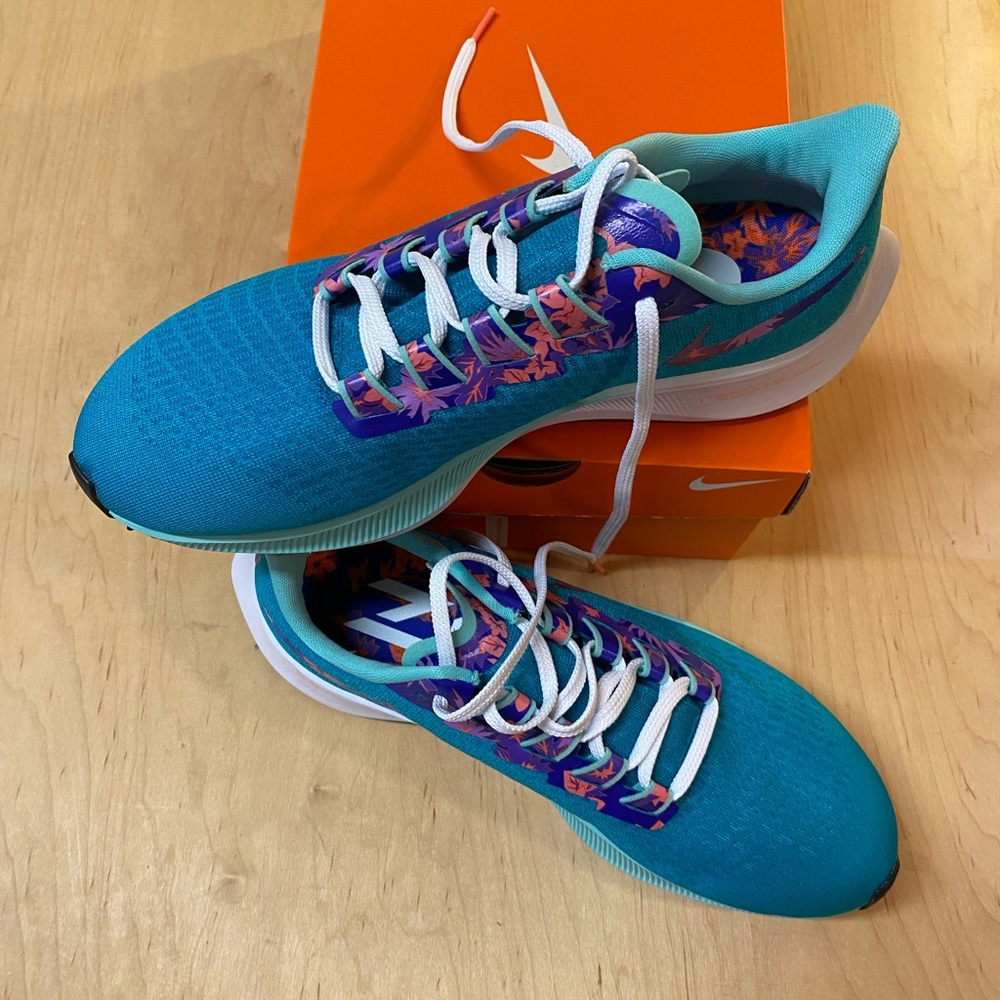 NIKE WMNS AIR ZOOM PEGASUS 37 AQUA/TROPICAL TWIST [DH3051 300] US WMN 9.5